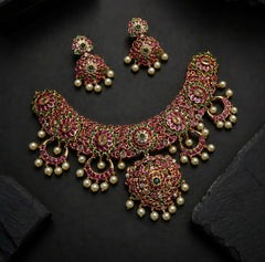 Royal Temple Bridal Necklace Set
