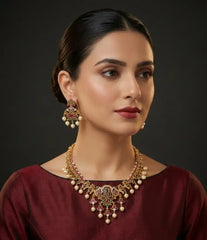 Rajwadi Multicolor Antique Necklace Set