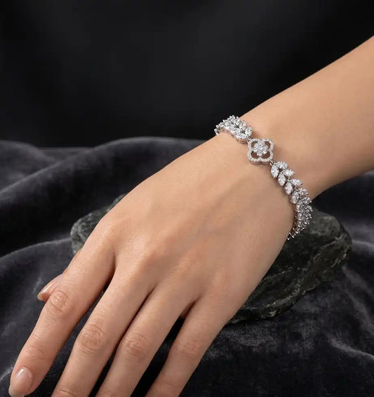 Celestia Silver Zircon Bracelet