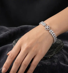 Celestia Silver Zircon Bracelet
