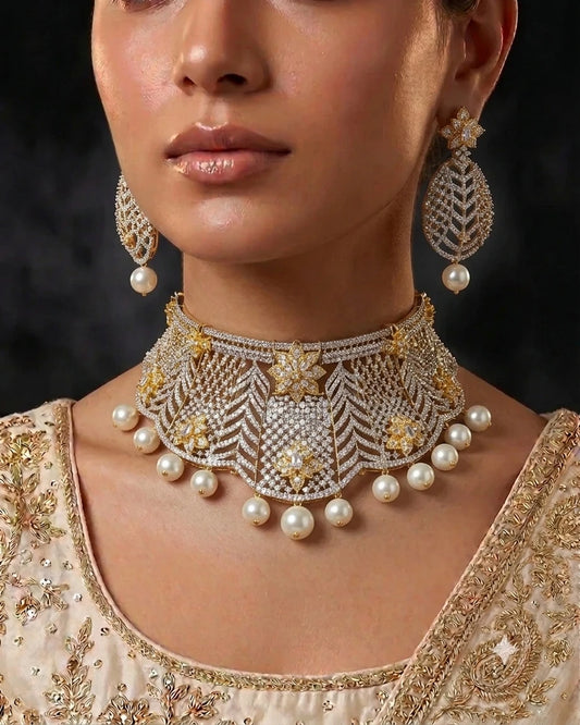 Opaline Majesty American Diamond Set