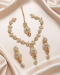 Luxury Wedding Event Necklace Earrings and Tikka Set