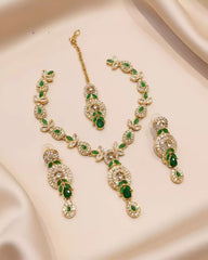 Luxury Wedding Event Necklace Earrings and Tikka Set