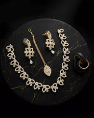 Elegant American Diamond Necklace Set