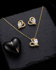 Royal Heart Crystal Locket Set