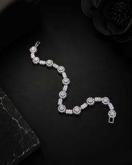 Ophelia Silver Zircon Bracelet