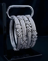 AD Silver Bangles