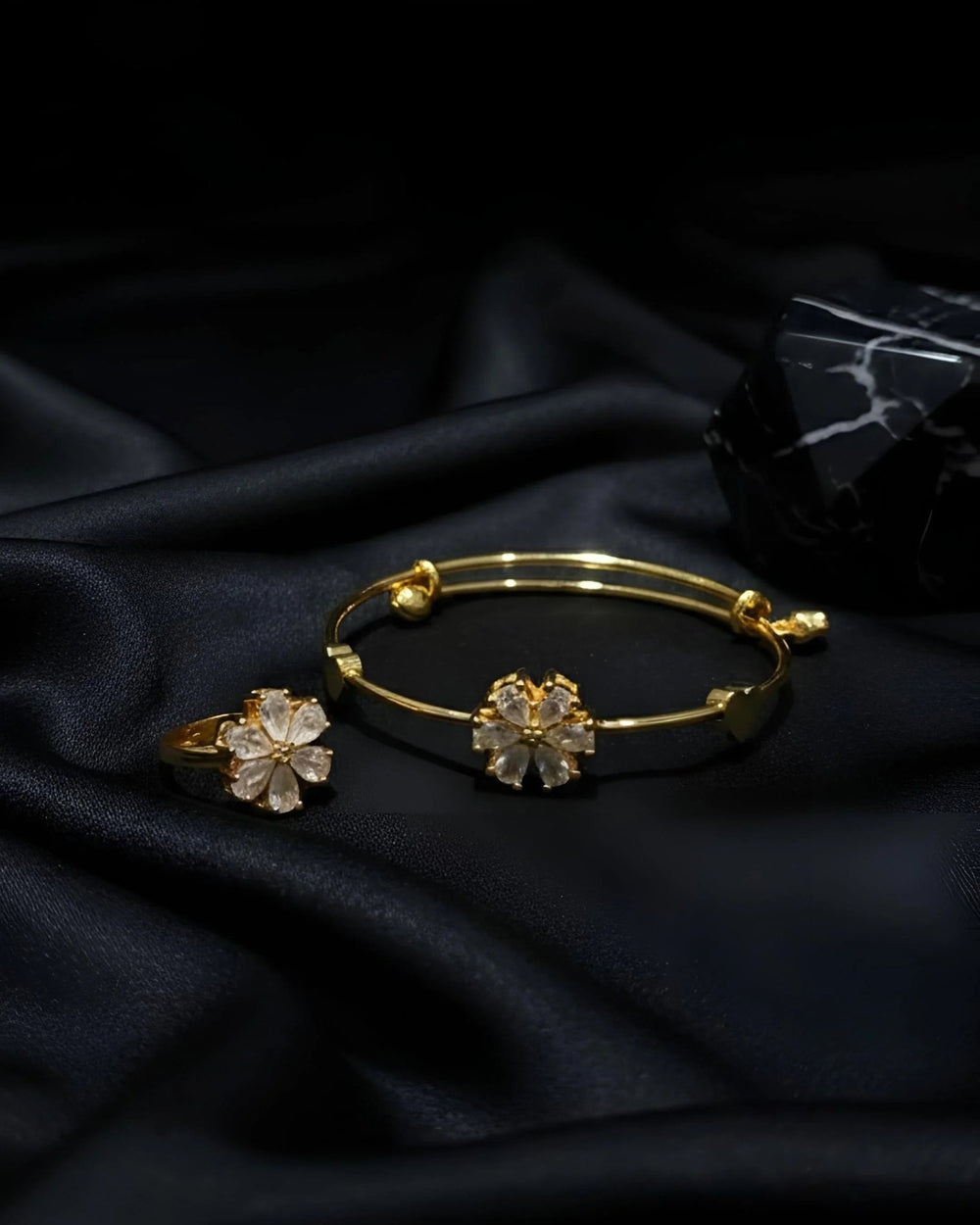 Elegant Bracelet & Ring Combo – Premium Fashion Jewelry Set - Gram