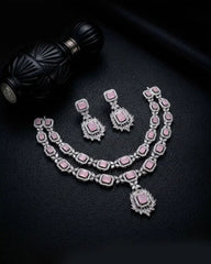 Double Layer AD Necklace Set