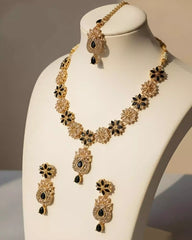 Elegant Party Wear Necklace Earrings and Tikka Set for Women