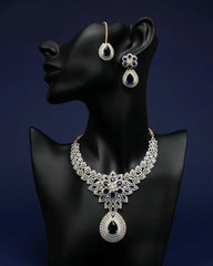 Luxury Designer Bridal Necklace Earrings and Tikka Set