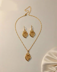 Luxury Locket Necklace with Earrings – Sophisticated Jewelry Combo - Gram