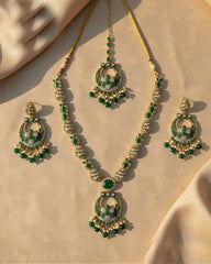 Luxury Party Wear Necklace, Earrings & Bindi Set – Wedding & Festive Jewelry