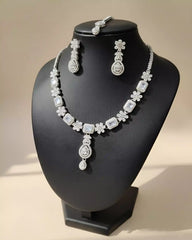 Luxury Traditional Necklace Earrings and Tikka Party Set