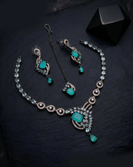 Zivara Dual Polish AD Necklace Set