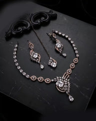 Zivara Dual Polish AD Necklace Set