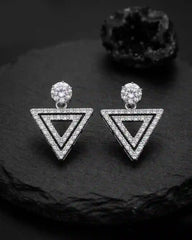 Zivara Duo Earrings Tops – Elegant Dual Design in Gold & Silver