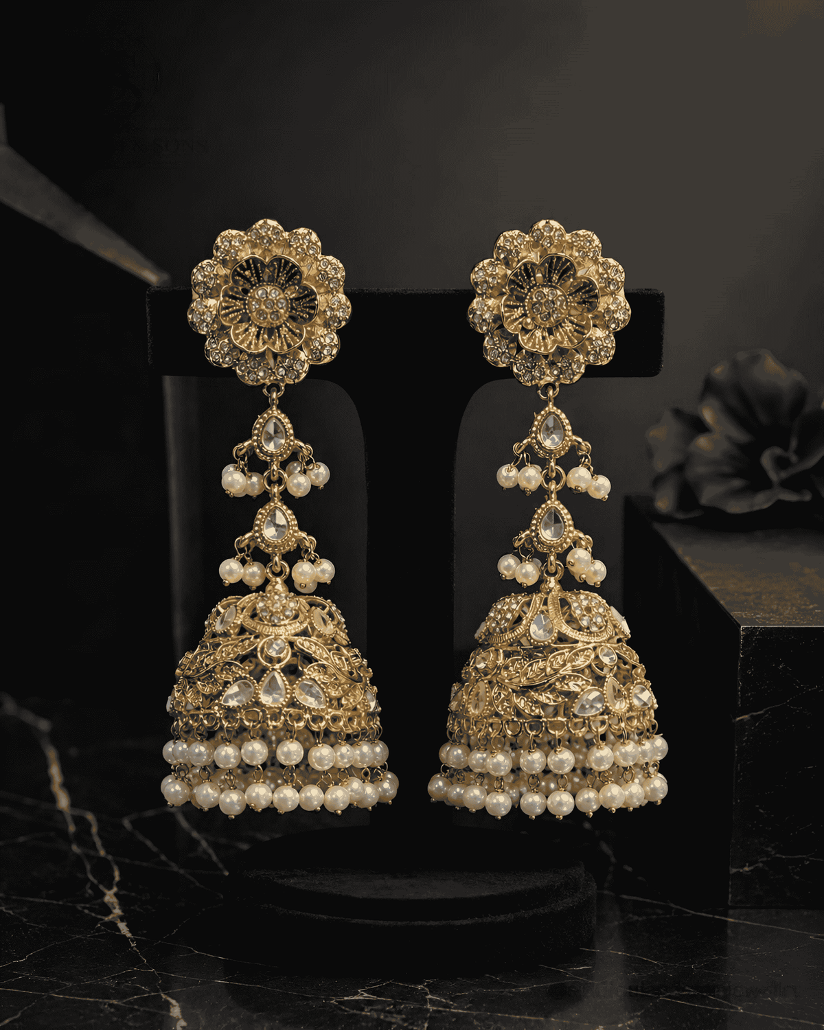 Kundan Jhumka Earrings