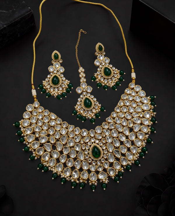 Noor Mahal Kundan Bridal Set alternate view