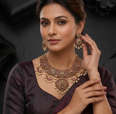 Royal Temple Bridal Necklace Set