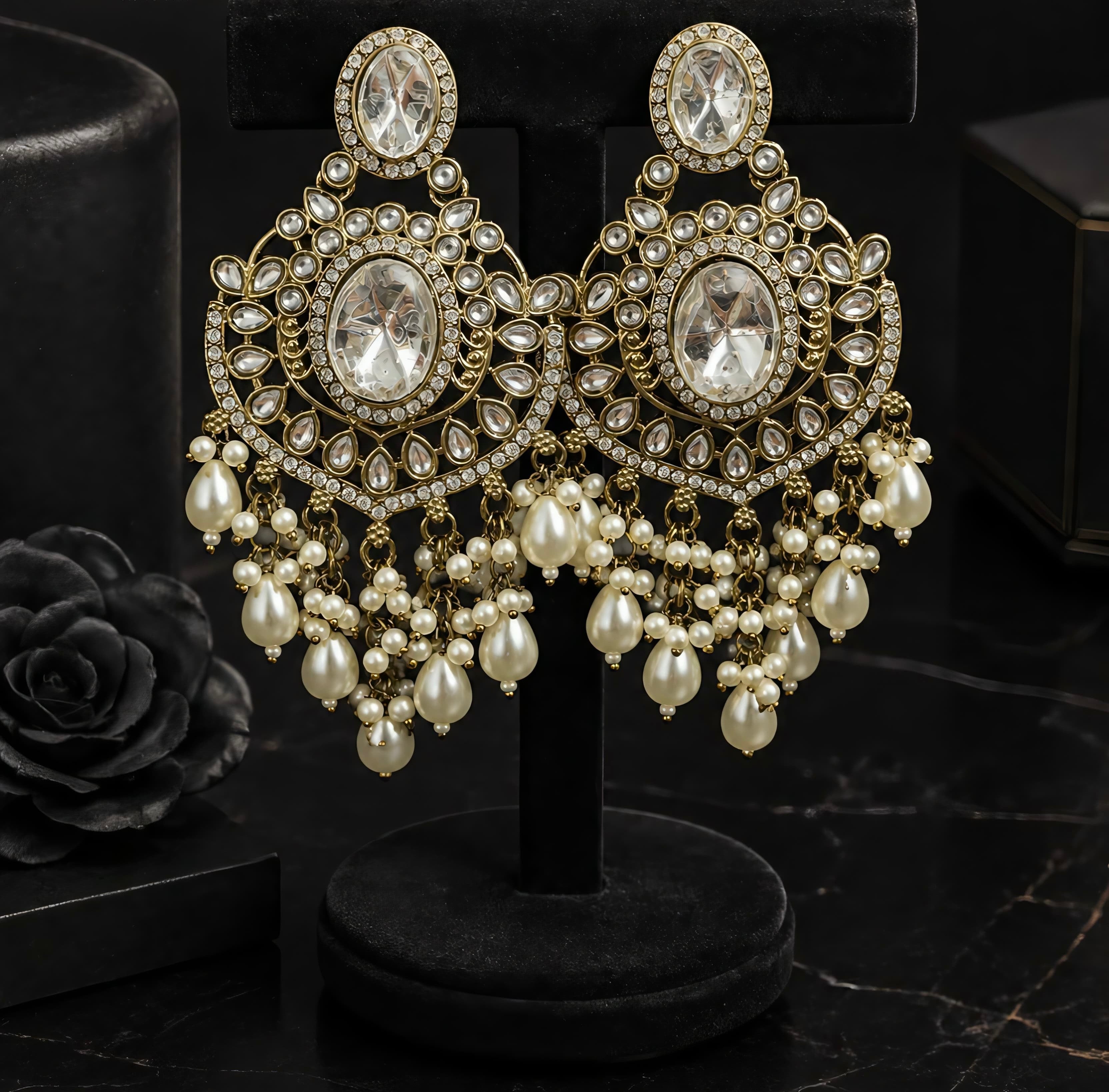 Kundan Pearl Earrings
