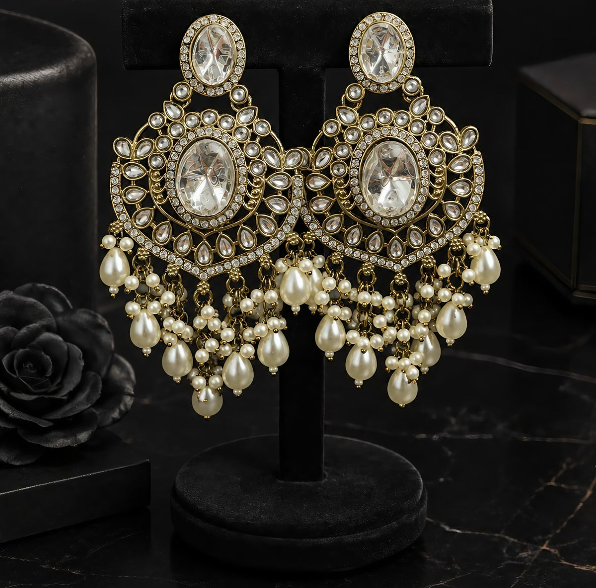 Kundan Pearl Earrings