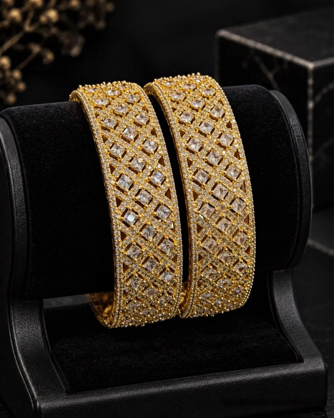 Celeste Golden AD Bangles
