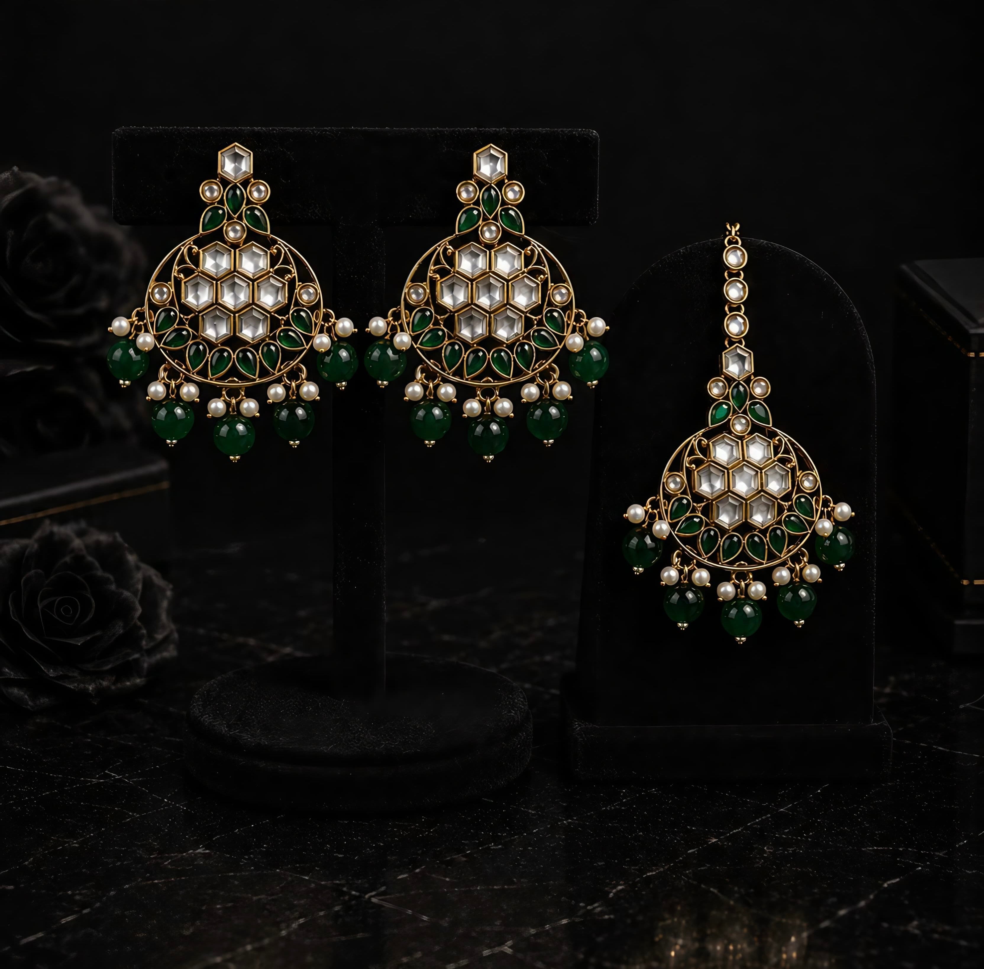 Rajsi Kundan Earring Set