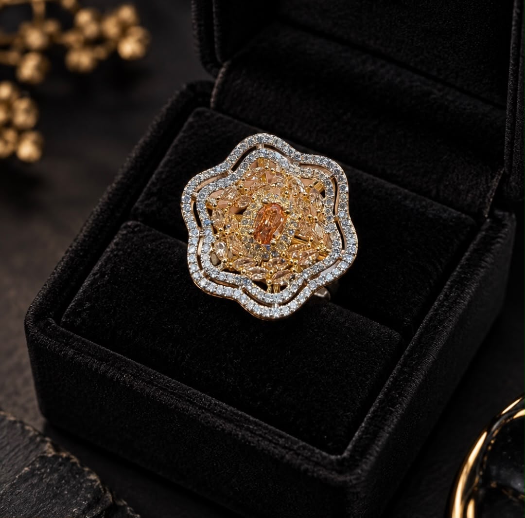 Selene Glam Crystal Ring