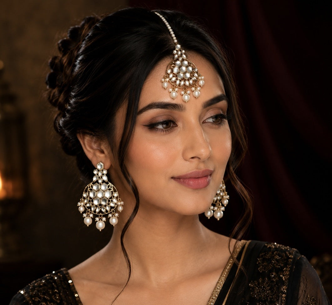 Rajsi Kundan Earring Set