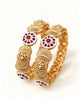 South Indian Temple Bangles Set – Antique Gold Plated Traditional Bridal Kangan