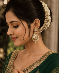 Gajra Style Antique Gold Earrings