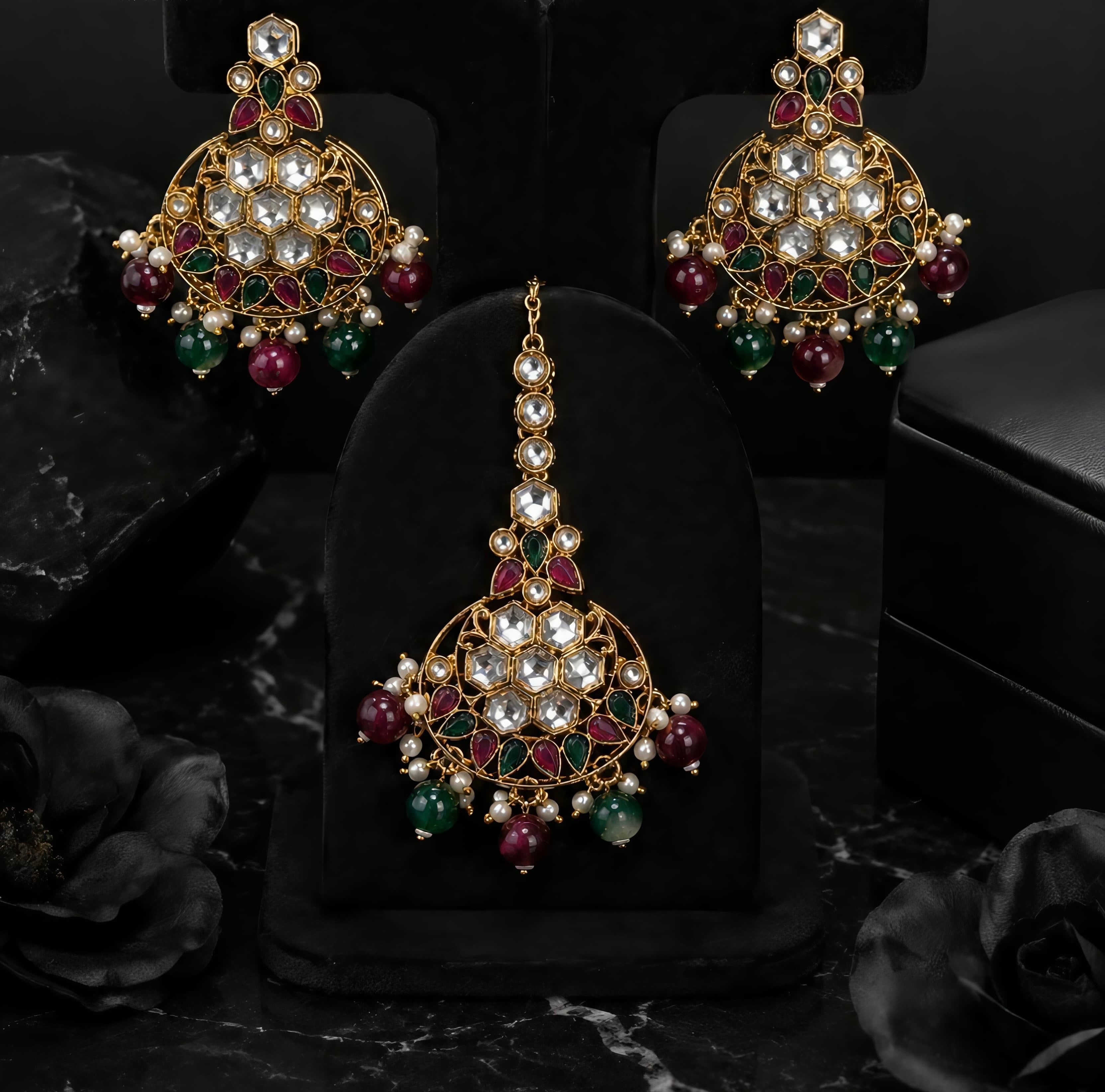 Rajsi Kundan Earring Set