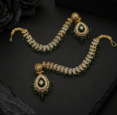 Gajra Style Antique Gold Earrings