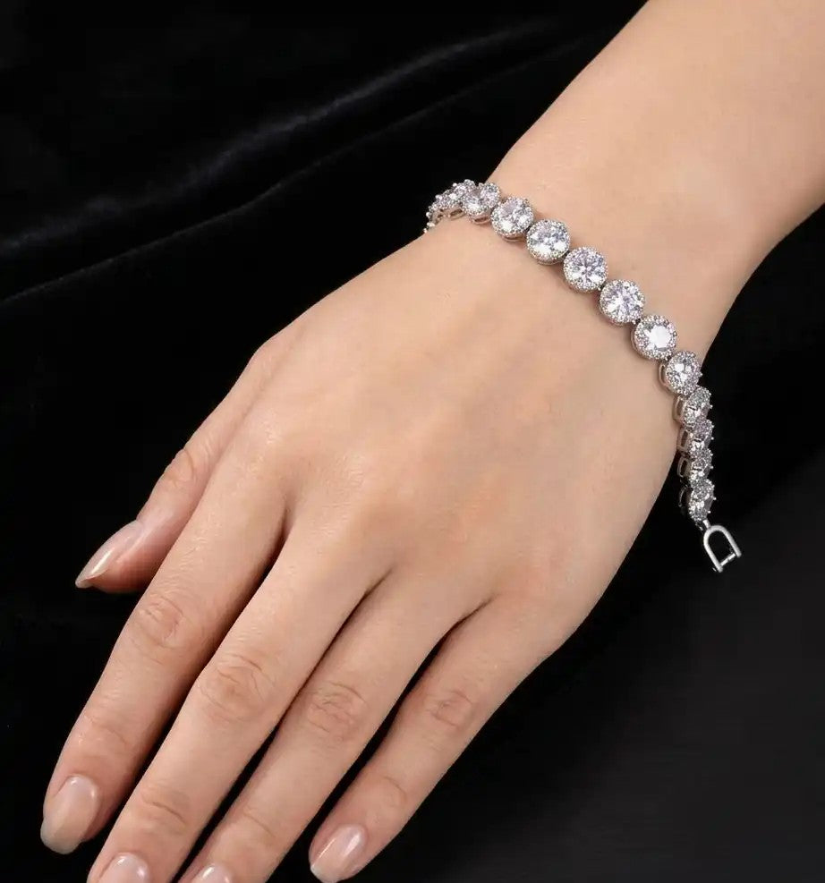 Aurelia Silver Zircon Bracelet
