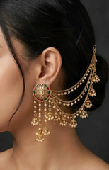 Bahubali Heritage Earrings with Saharey