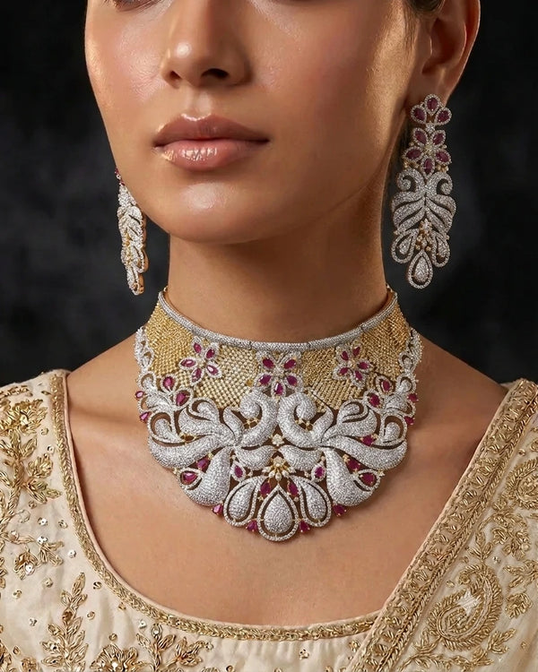 Vionelle Luxe Diamond Necklace Set