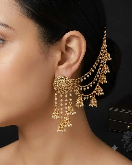 Bahubali Royal Earrings with Saharey