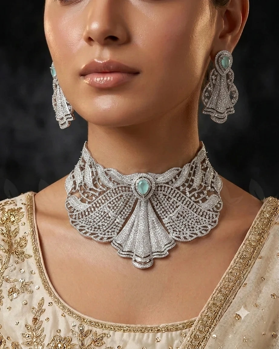 Aurielle American Diamond Necklace Set