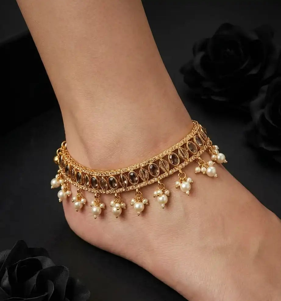 Shehzadi Zircon Ghungroo Anklets – Pair of 2