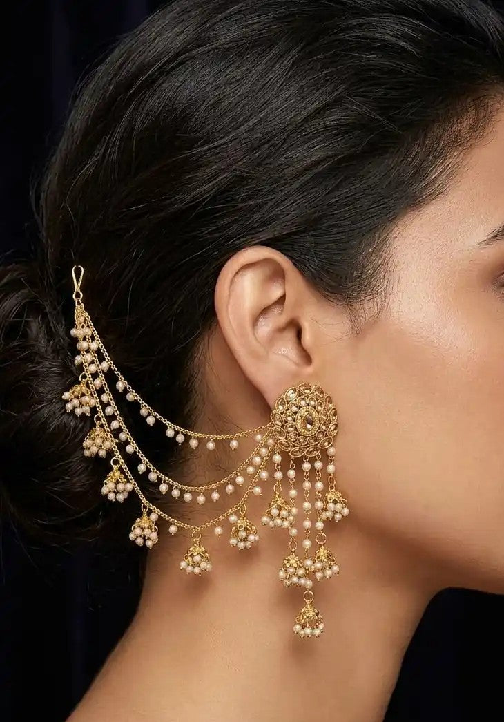Maharani Bahubali Earrings with Saharey