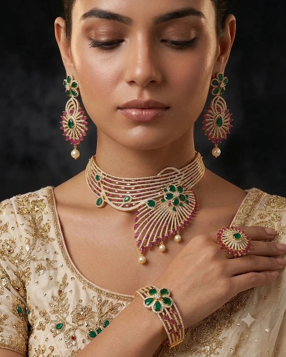 Royal Aura American Diamond Set