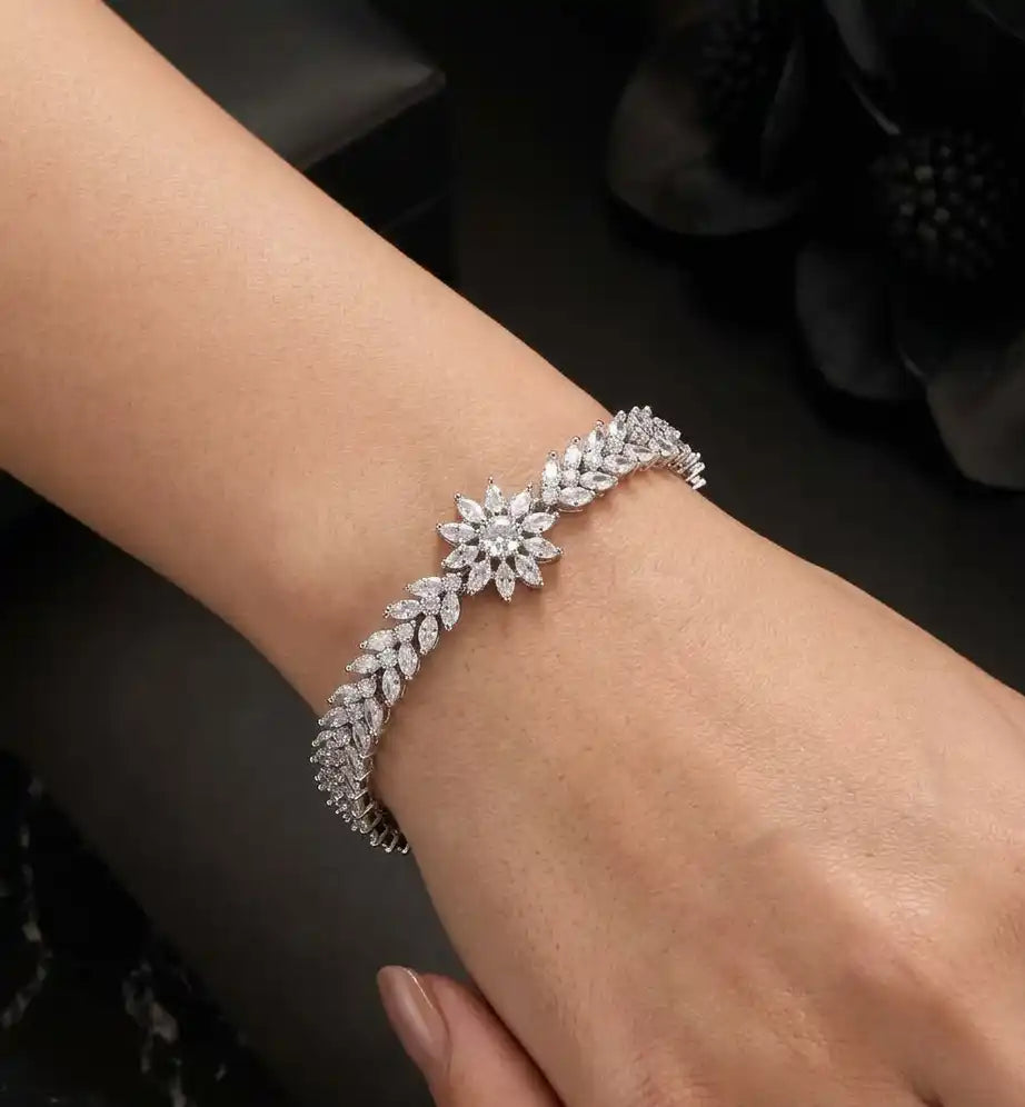 Seraphina Silver Zircon Bracelet
