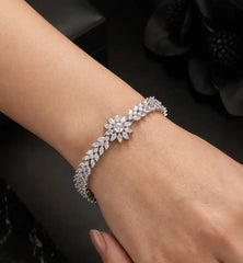 Seraphina Silver Zircon Bracelet