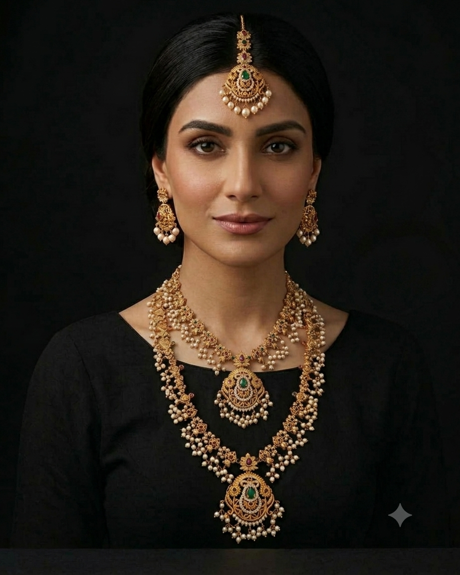 Elyndra South Indian Mala Set