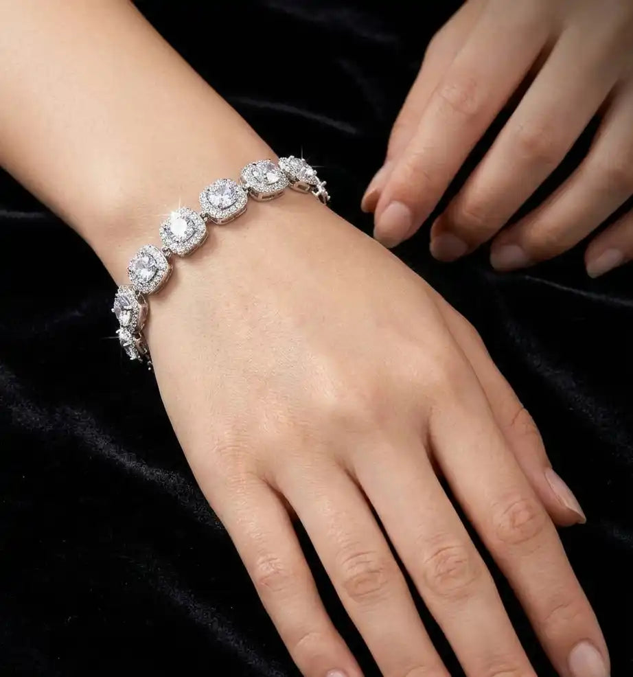 Estelle Silver Zircon Bracelet