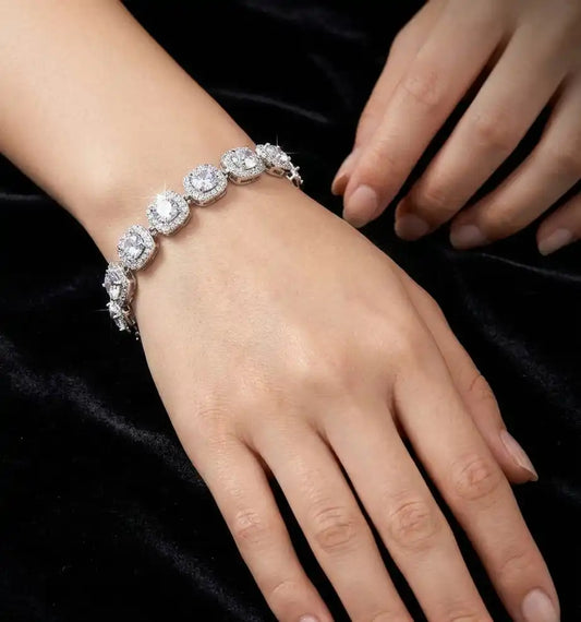 Estelle Silver Zircon Bracelet