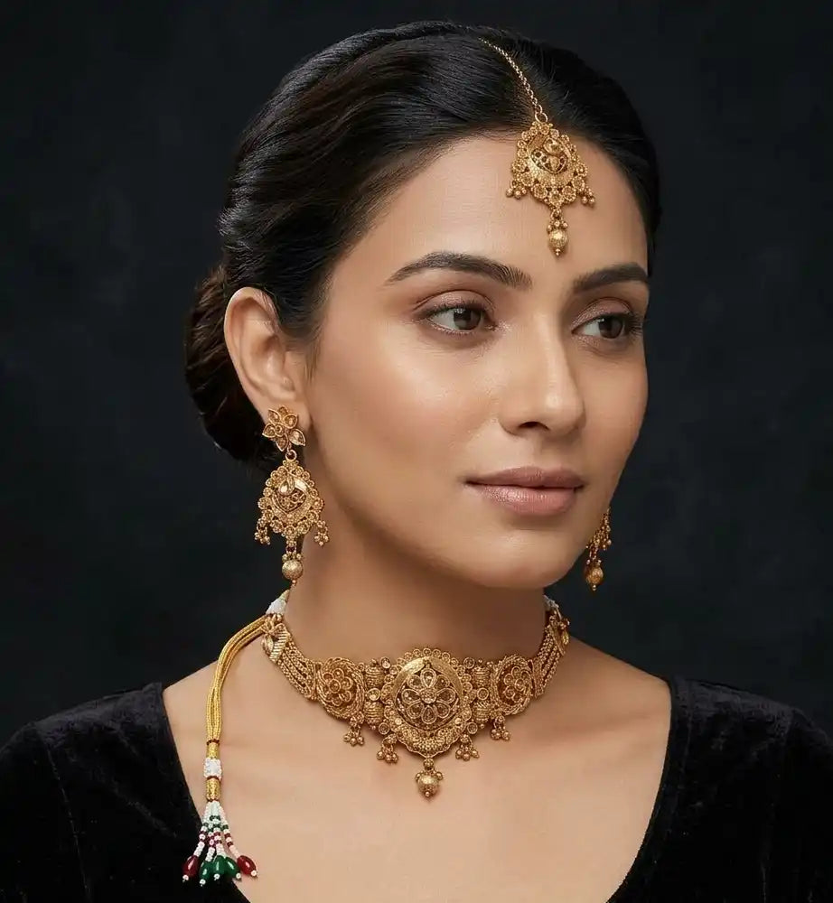 Rajwadi Noor Choker Set