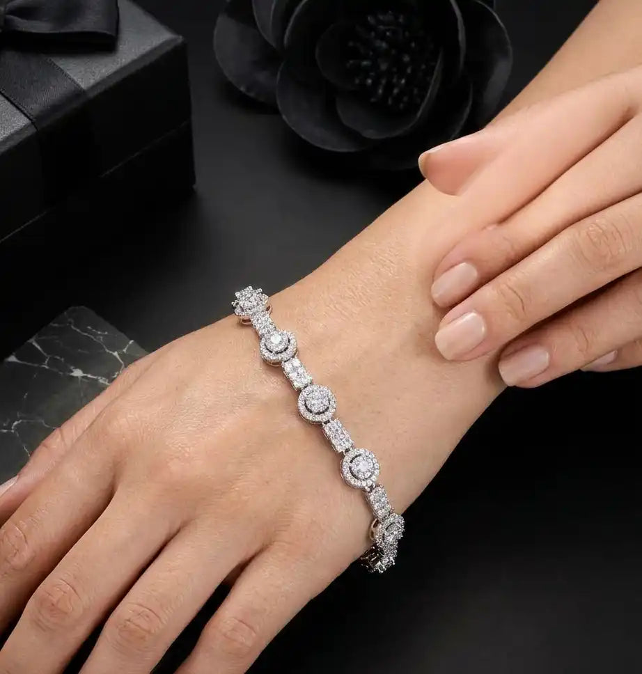 Ophelia Silver Zircon Bracelet