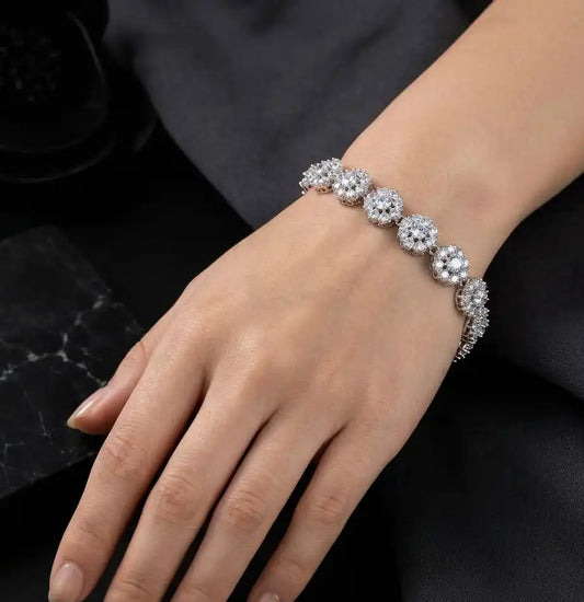 Mirabelle Silver Zircon Bracelet